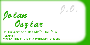 jolan oszlar business card